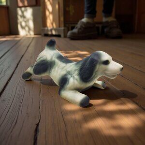 vintage 1950s-60s heavy ceramic spaniel floor tabletop or porch figurine